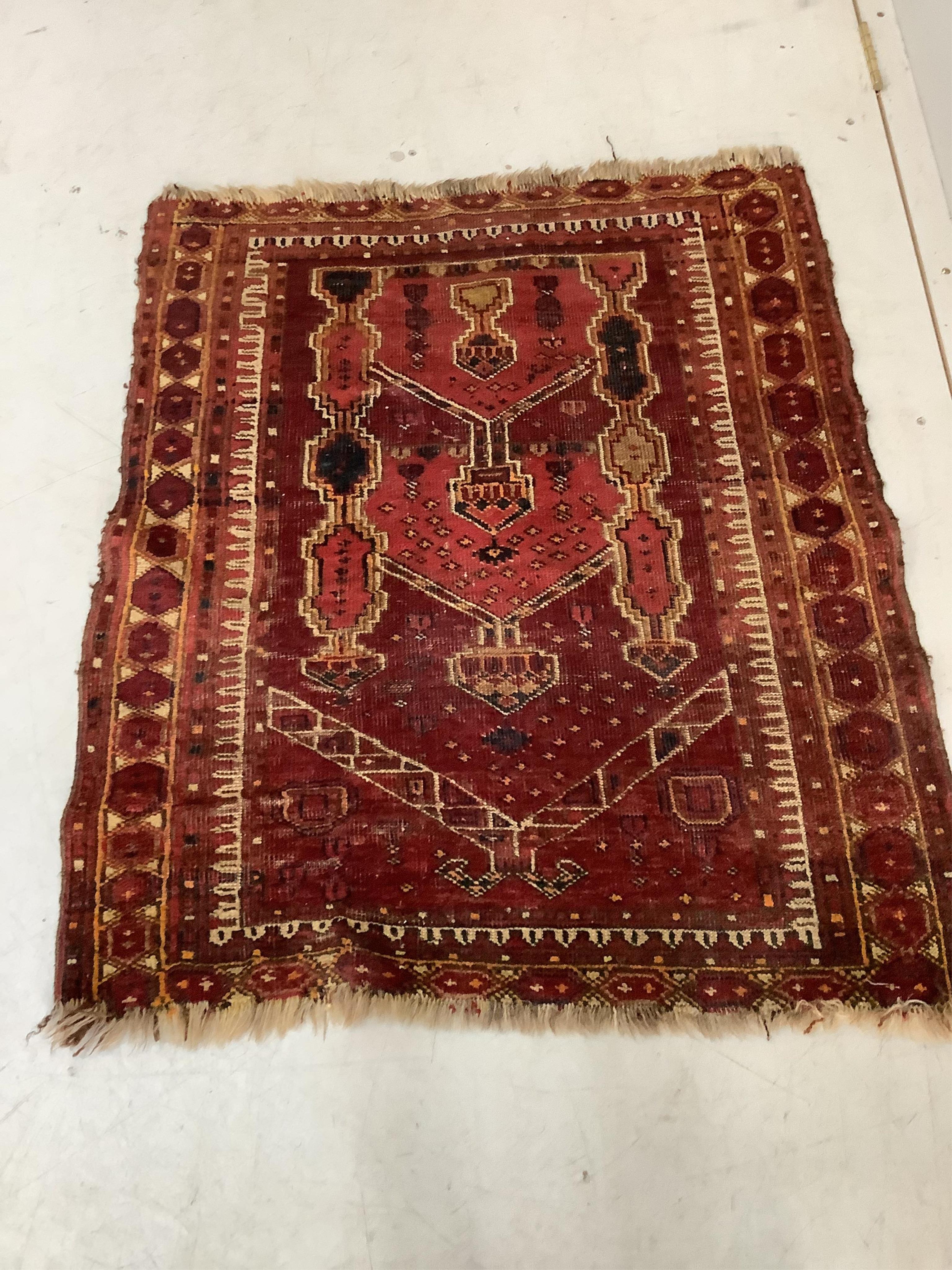 Two Belouch prayer rugs, larger 110 x 80cm